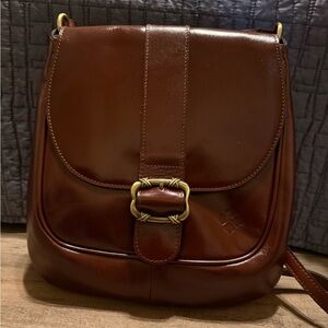 Patricia Nash Rich Brown Leather Crossbody Bag